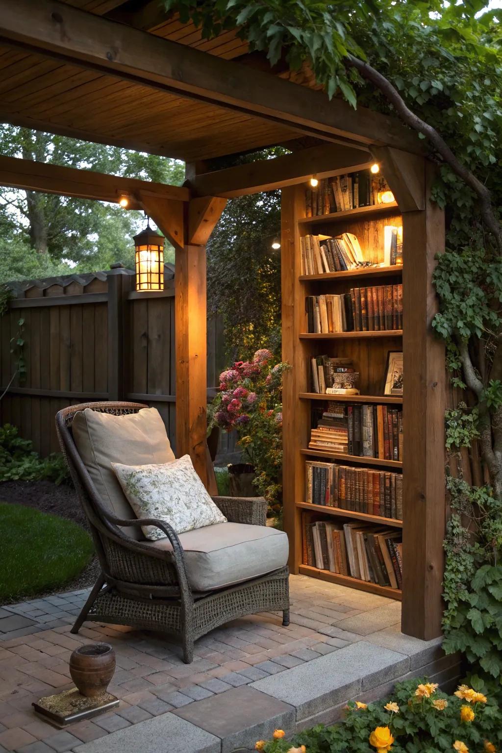 A cozy corner nook for peaceful reading moments.