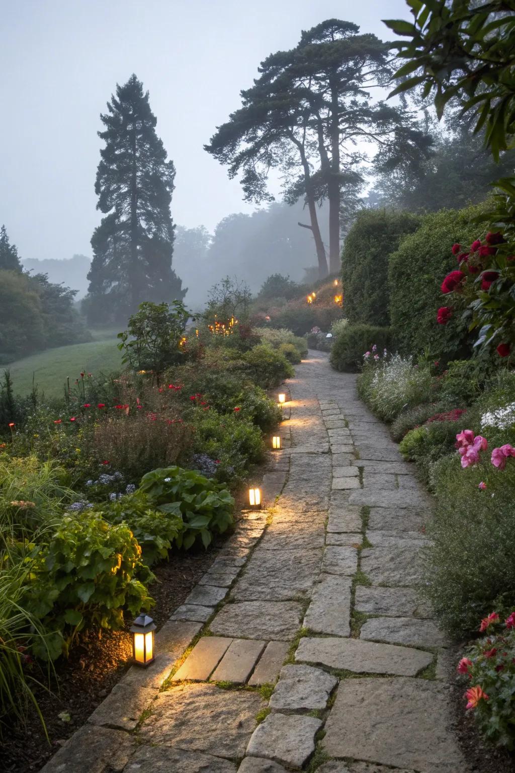 Guide your way with charming pathway lighting.