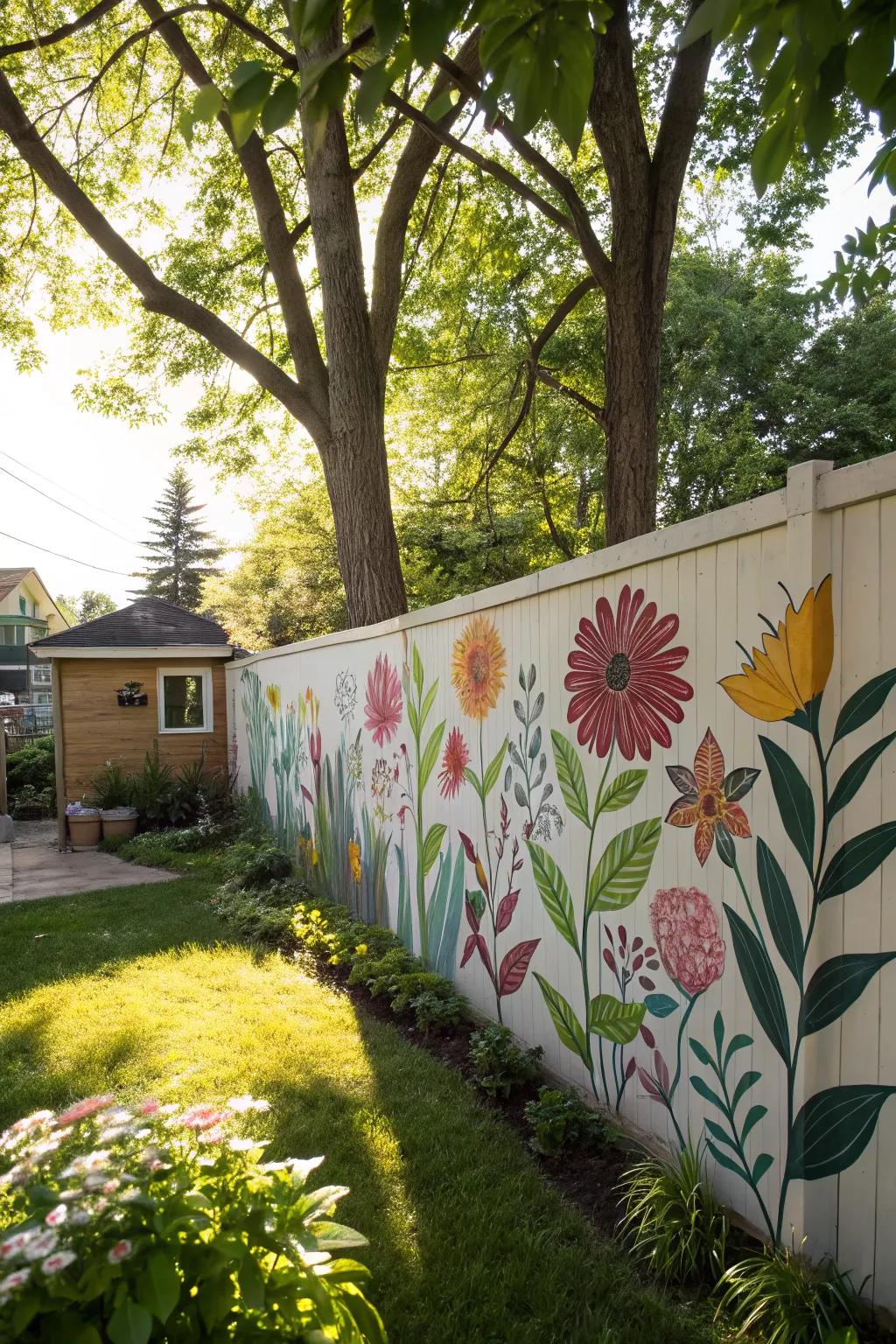 Nature-inspired murals bring the outdoors to life.