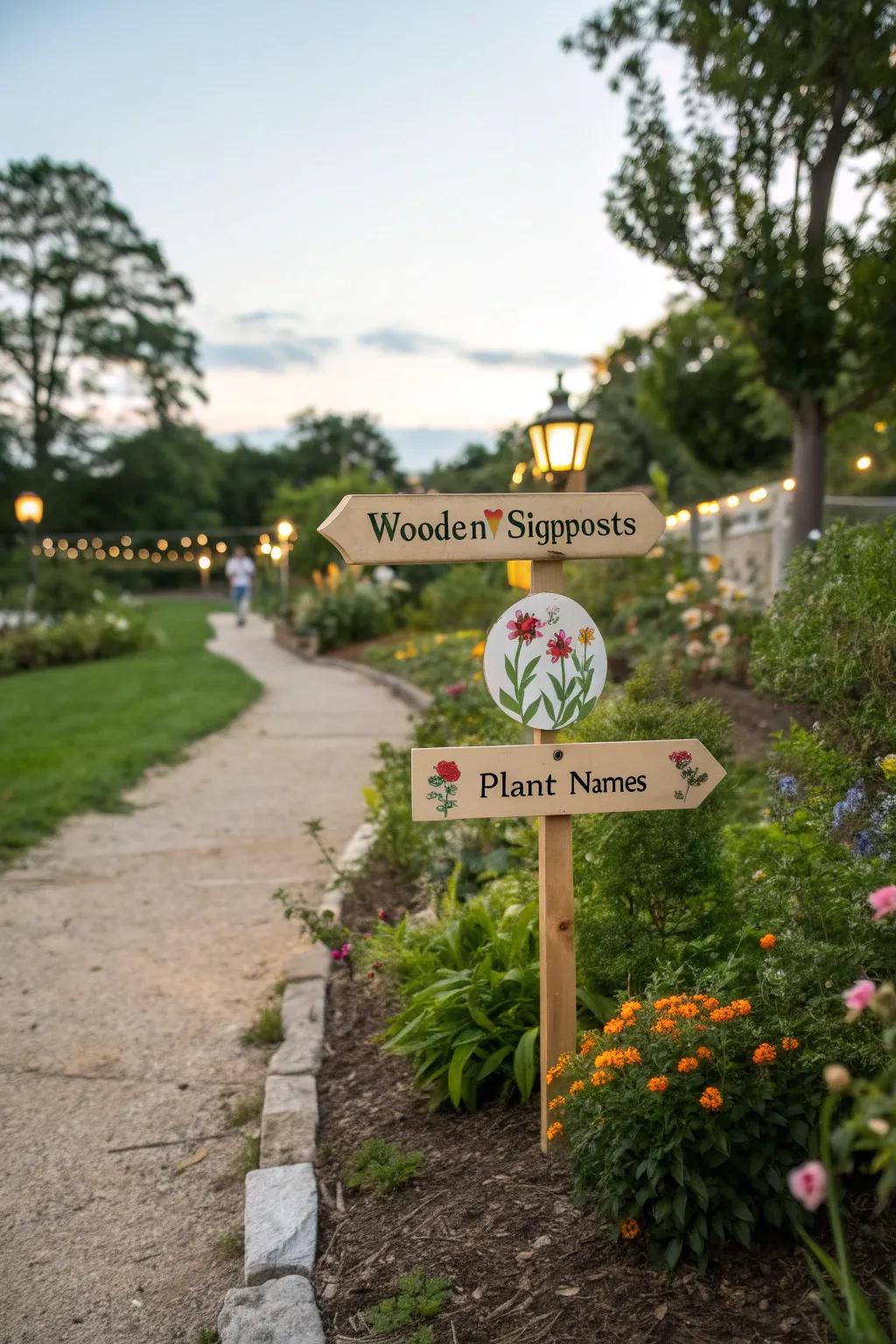 Guide your guests with delightful signposts that add charm and character.