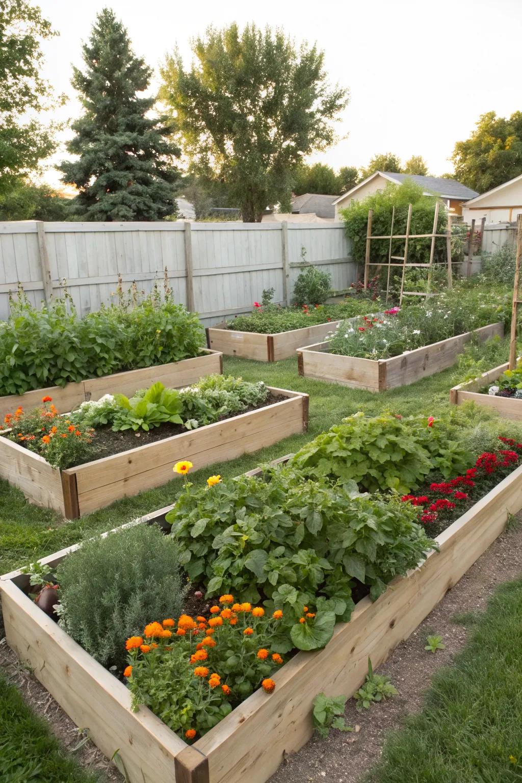 Raised garden beds: a practical and beautiful garden solution.