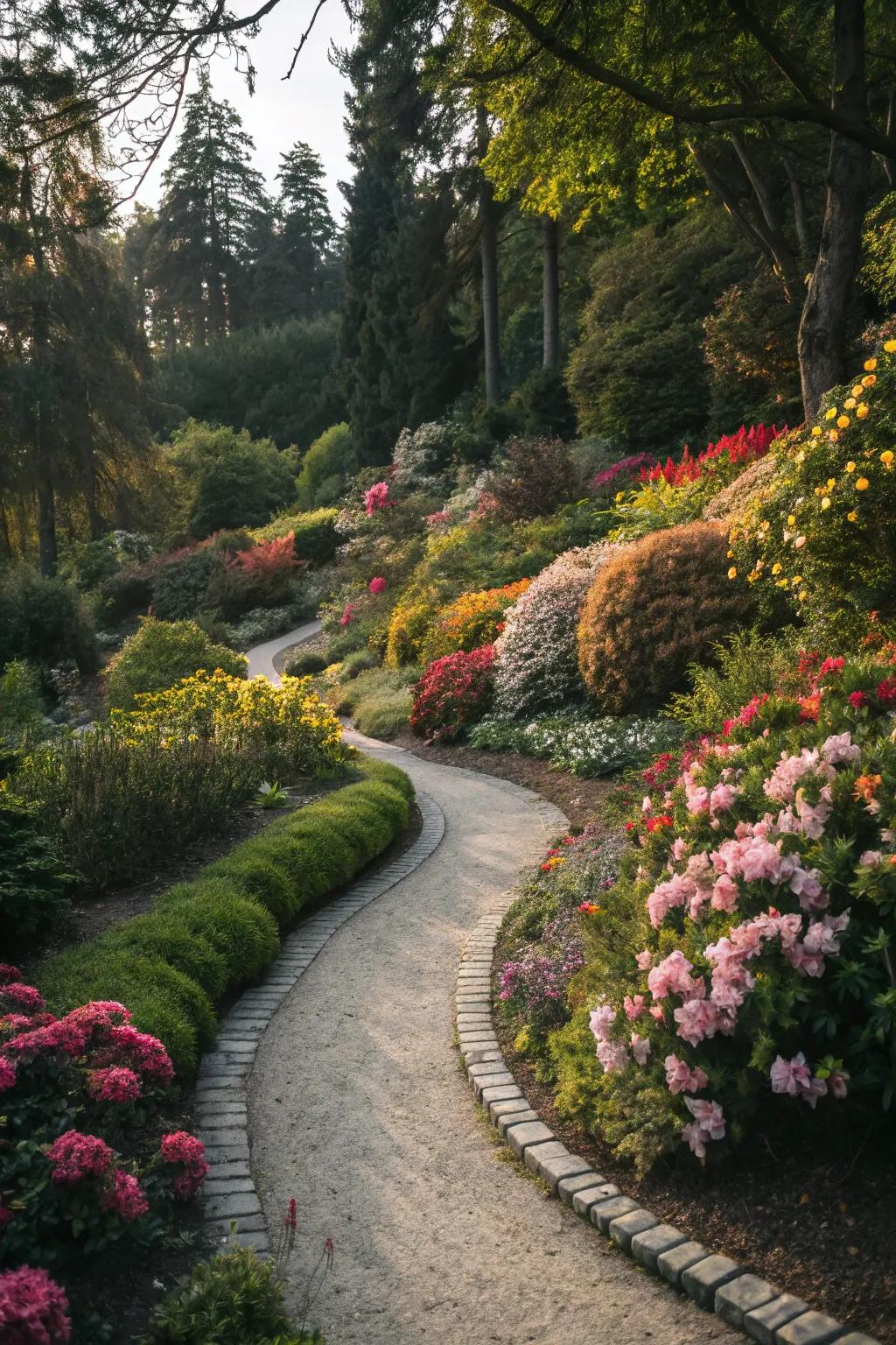 Curved paths add mystery and charm to any garden.