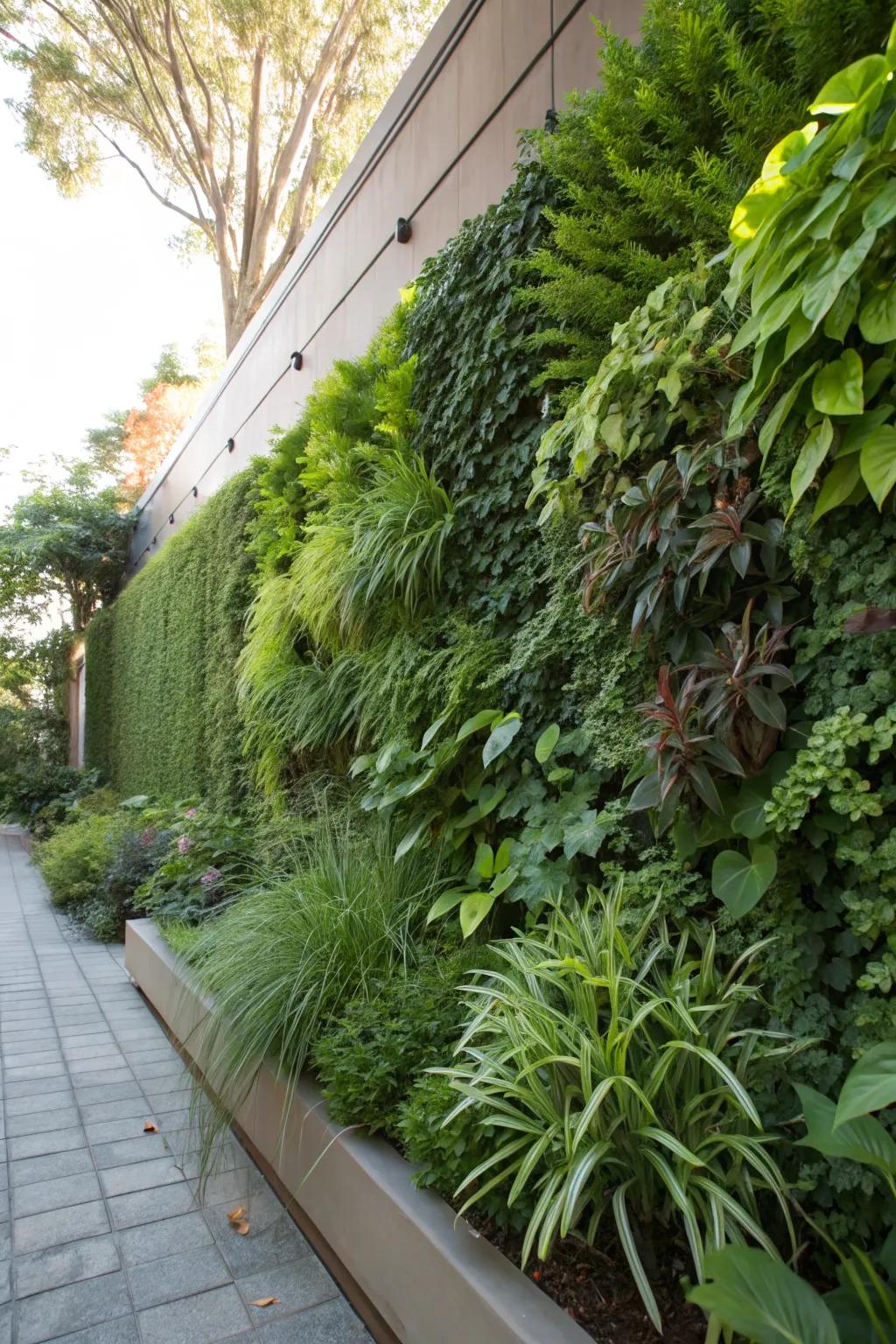 Vertical gardens bring life and vibrancy, transforming any wall into a living tapestry.