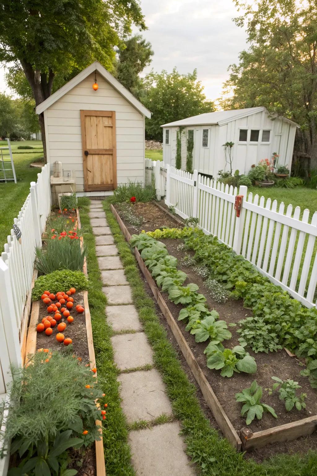 A small and well-maintained vegetable garden perfect for beginners.
