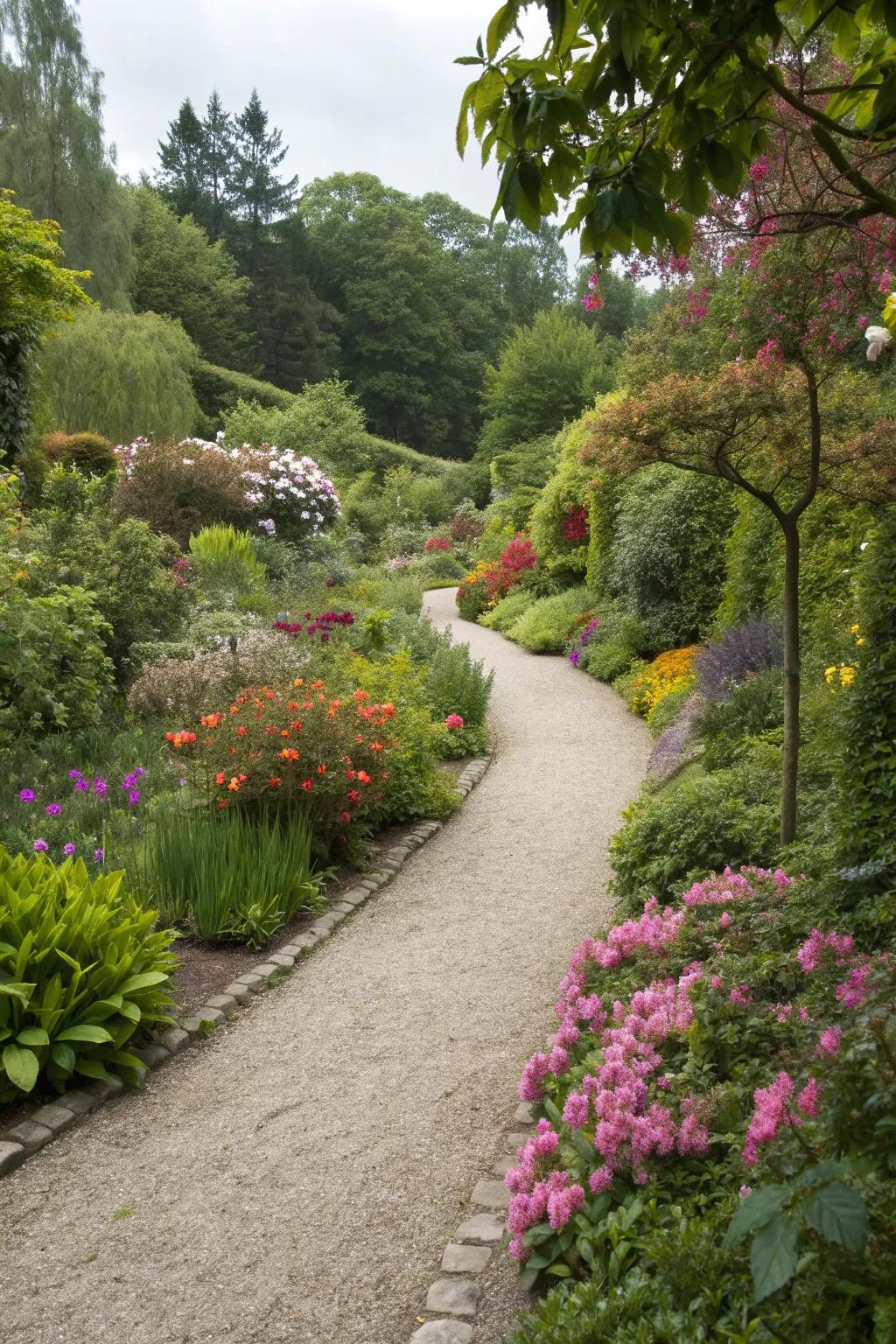 A winding gravel path inviting exploration.