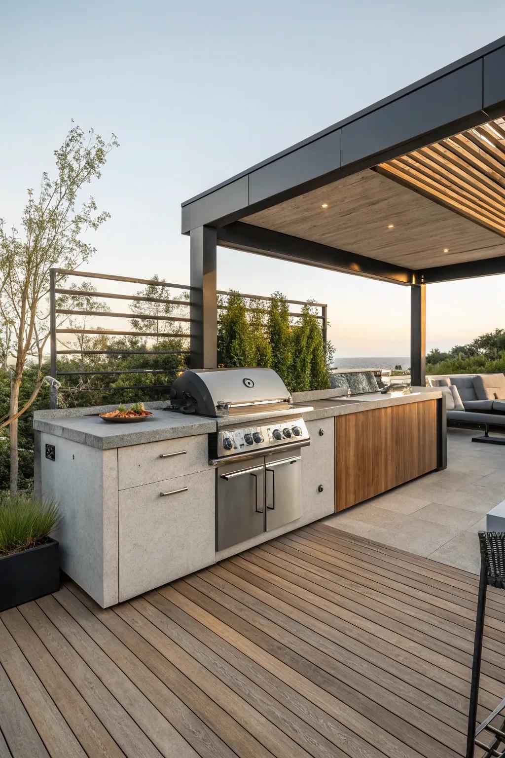 A seamless blend of modern design and functionality for your deck.