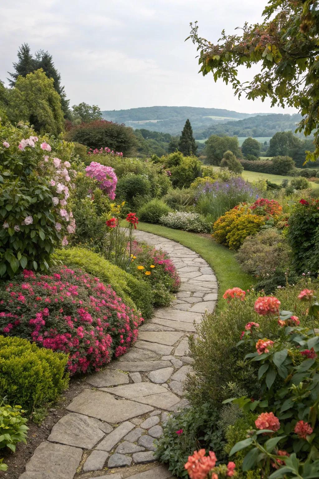 Stone pathways add elegance and functionality to any garden.