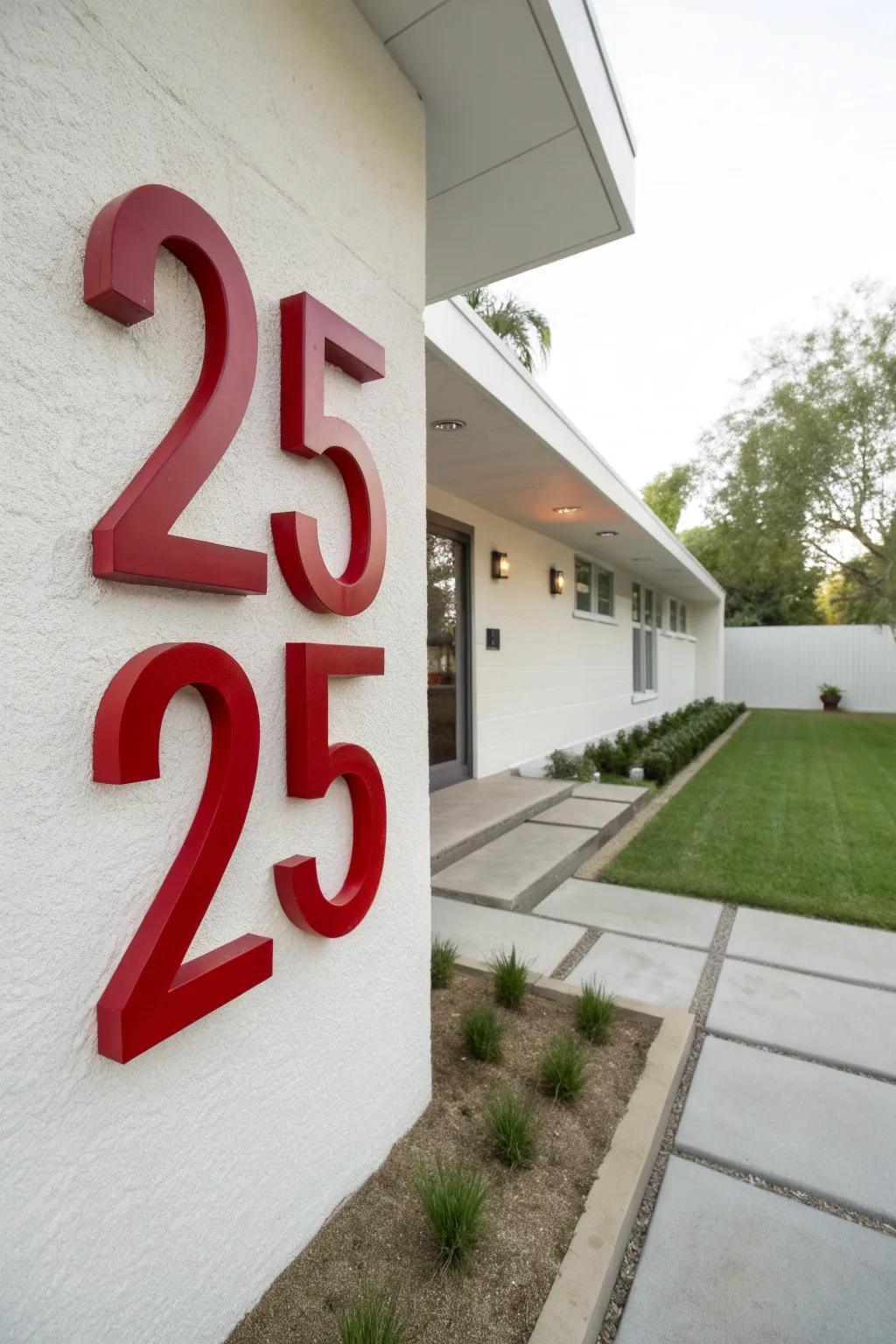 Bold numbers make your home easy to spot.