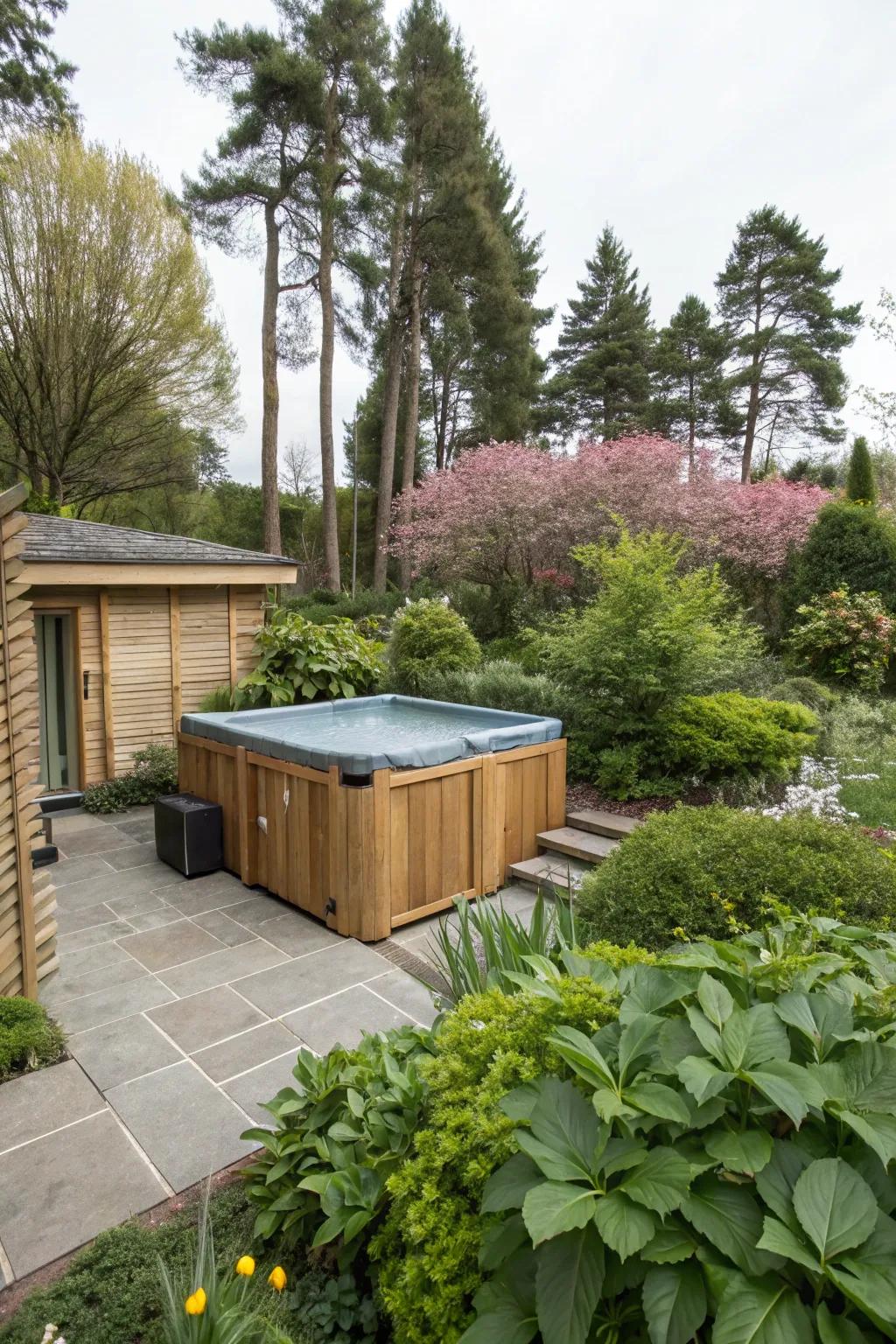Wooden enclosures provide a natural and aesthetic solution to conceal pool equipment.
