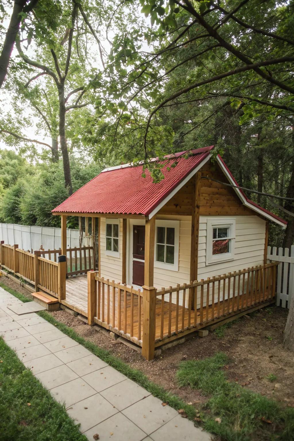 A charming cabin-style kennel perfect for a dog's cozy retreat.