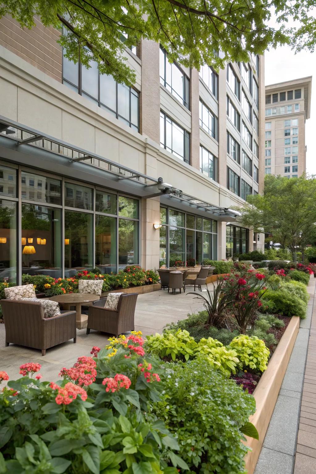 A welcoming seating area in a commercial space, perfect for relaxation.
