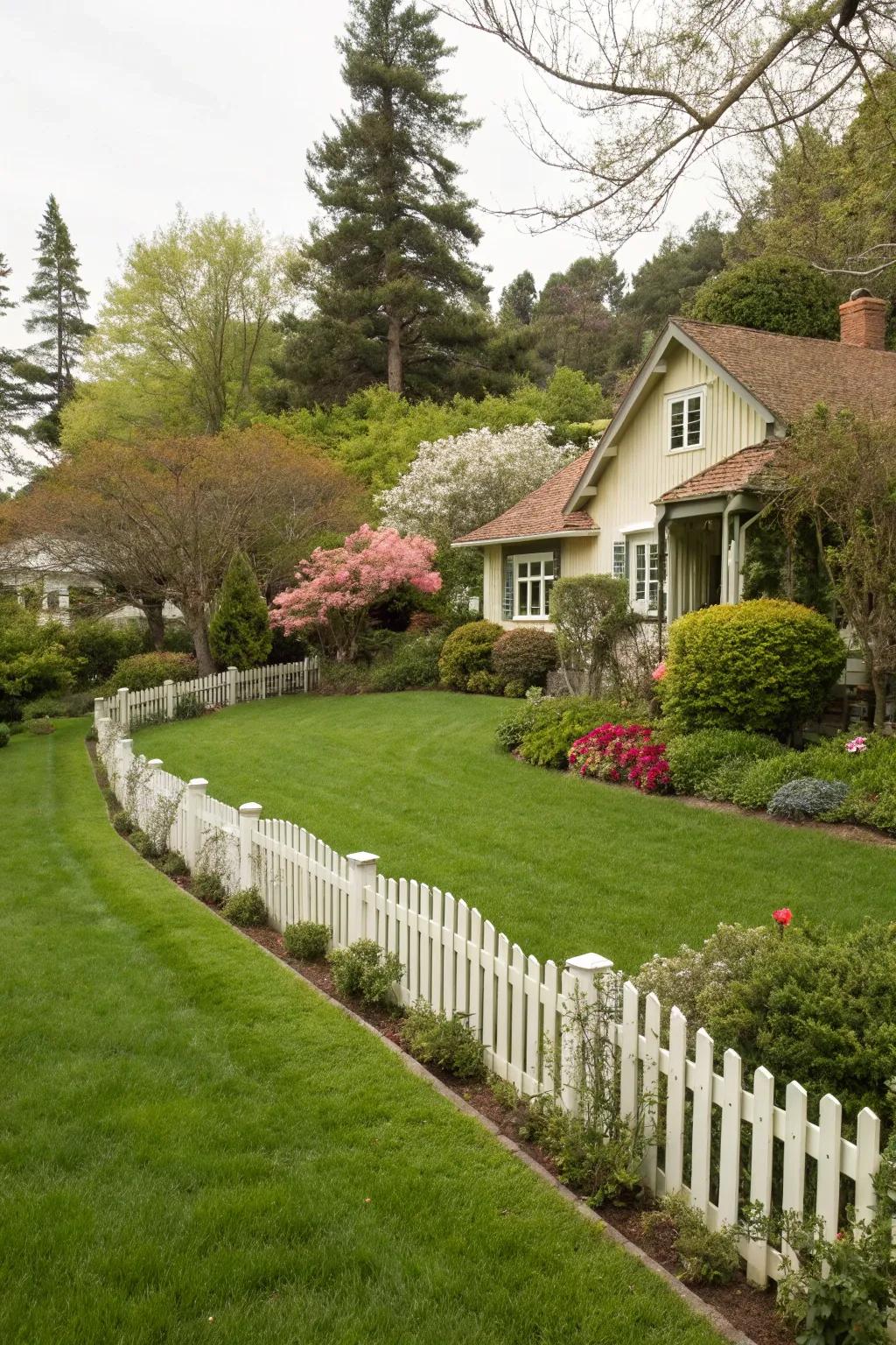 A lush green lawn enhancing the home's curb appeal.