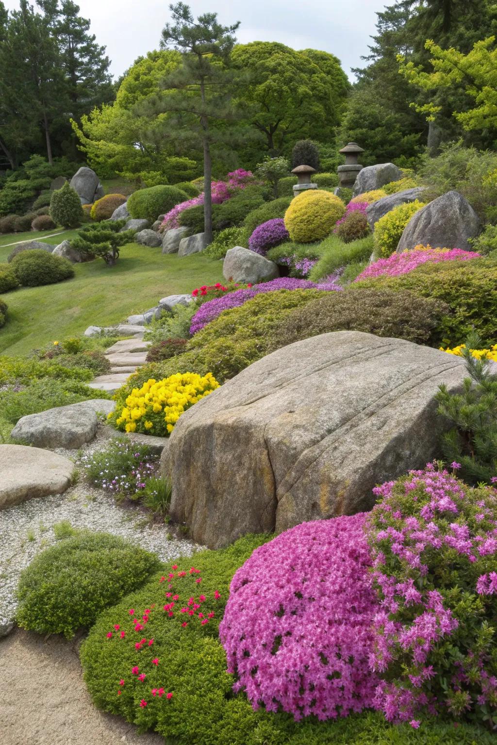 Rock gardens add natural elegance to any outdoor space.