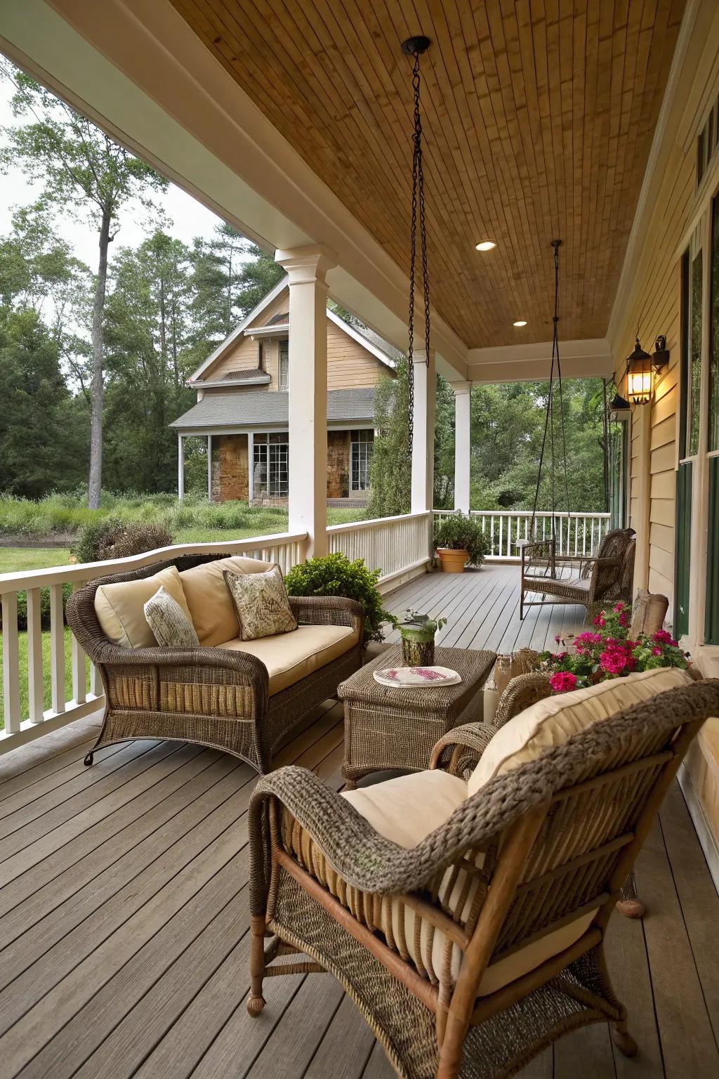 Create a cozy seating area for relaxation and conversation.