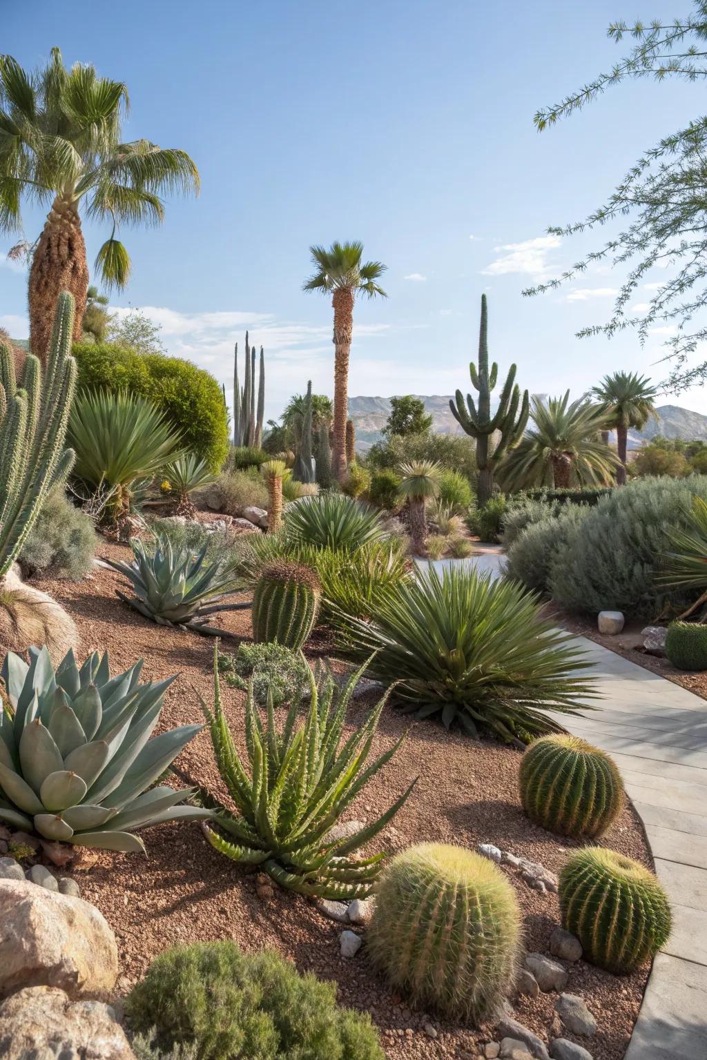 Desert-friendly plants bring life to a Las Vegas garden.
