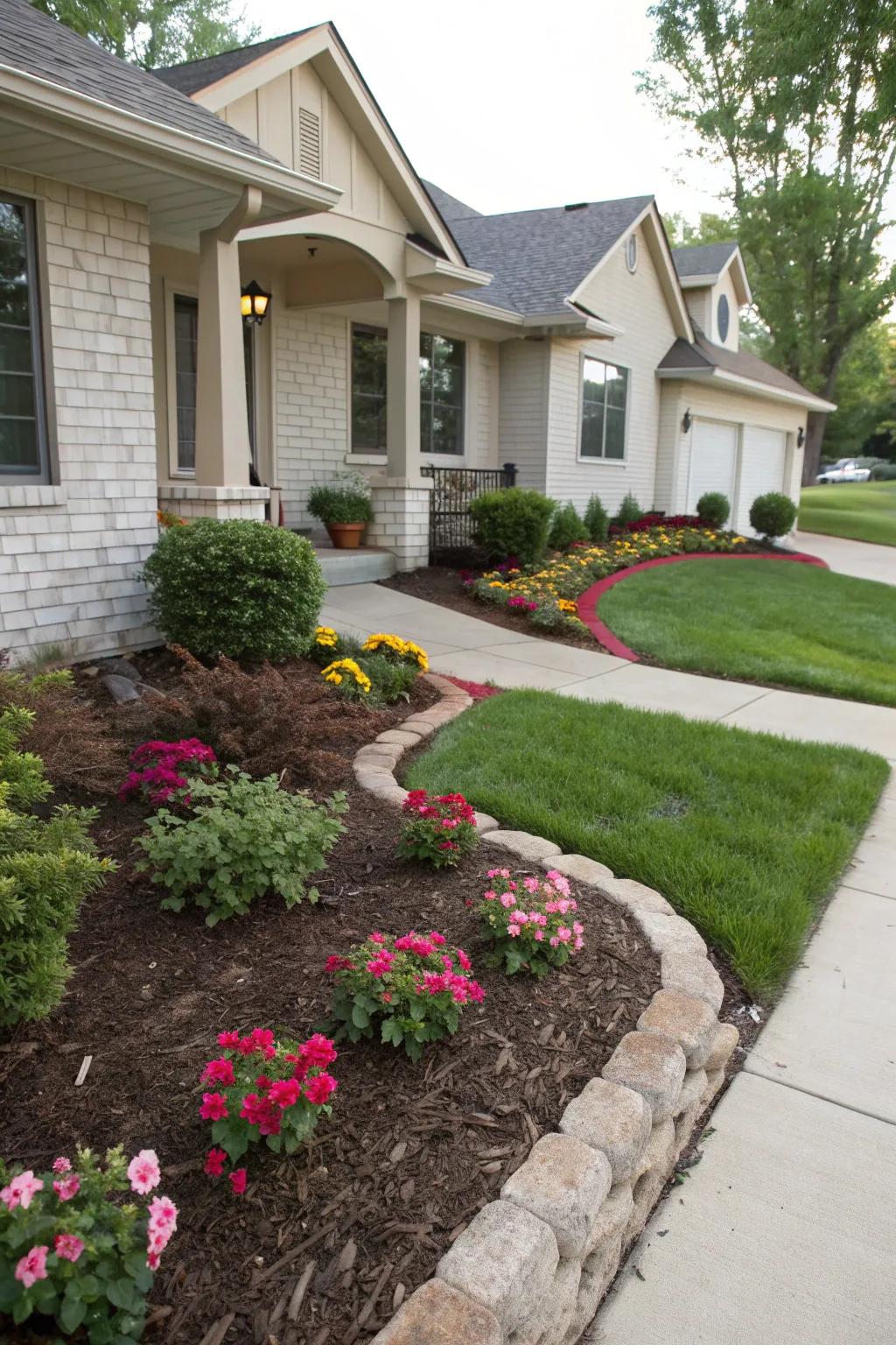Mulch keeps your garden tidy and low-maintenance.