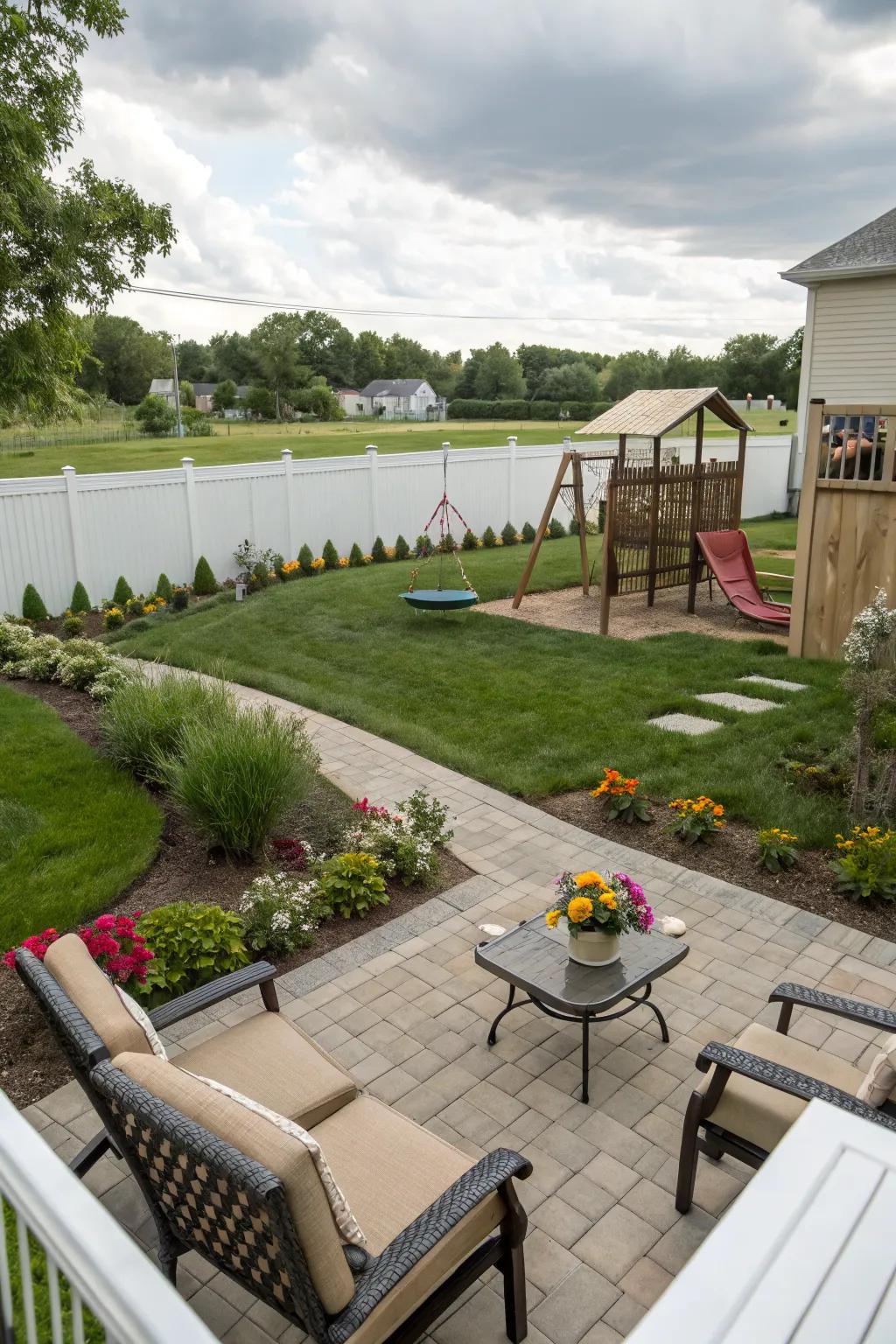 Different zones add organization and function to your backyard.