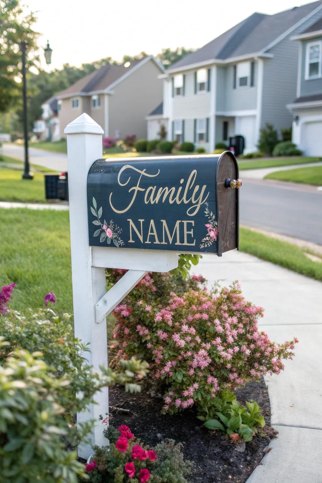 Welcome visitors with a personalized family name decal on your mailbox.