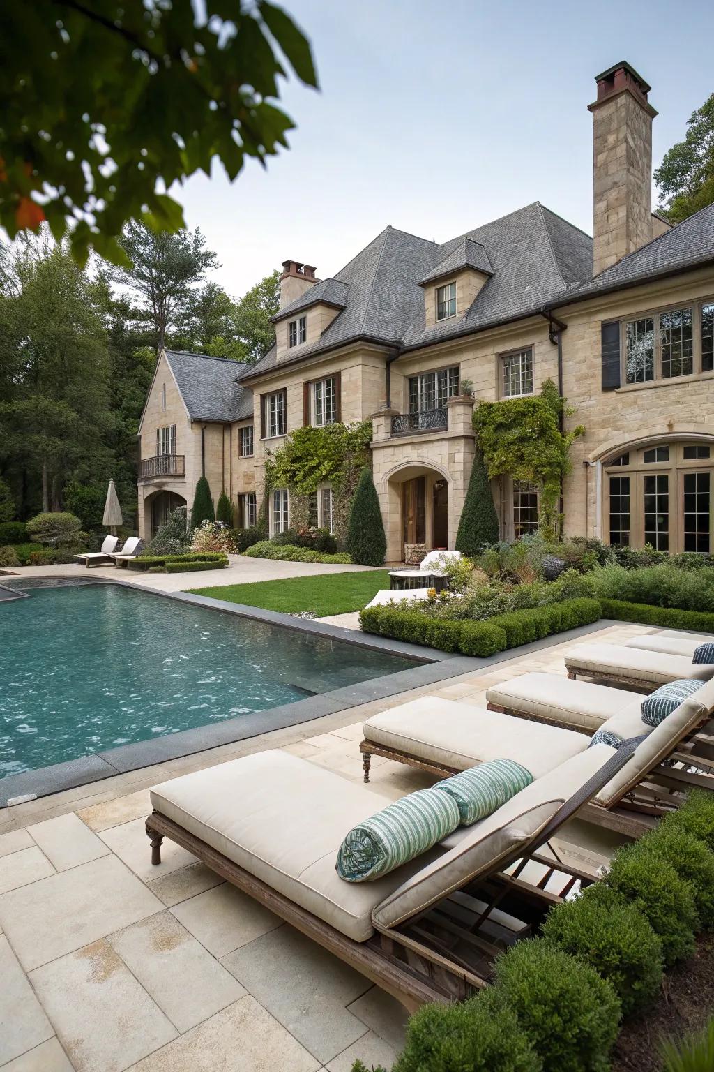 An infinity pool adds a touch of elegance and luxury to any backyard.