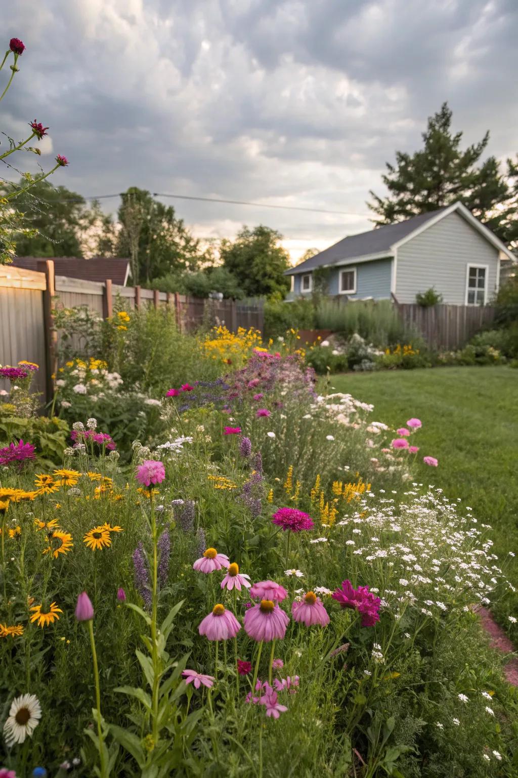 A wildflower wonderland bursting with color and life.