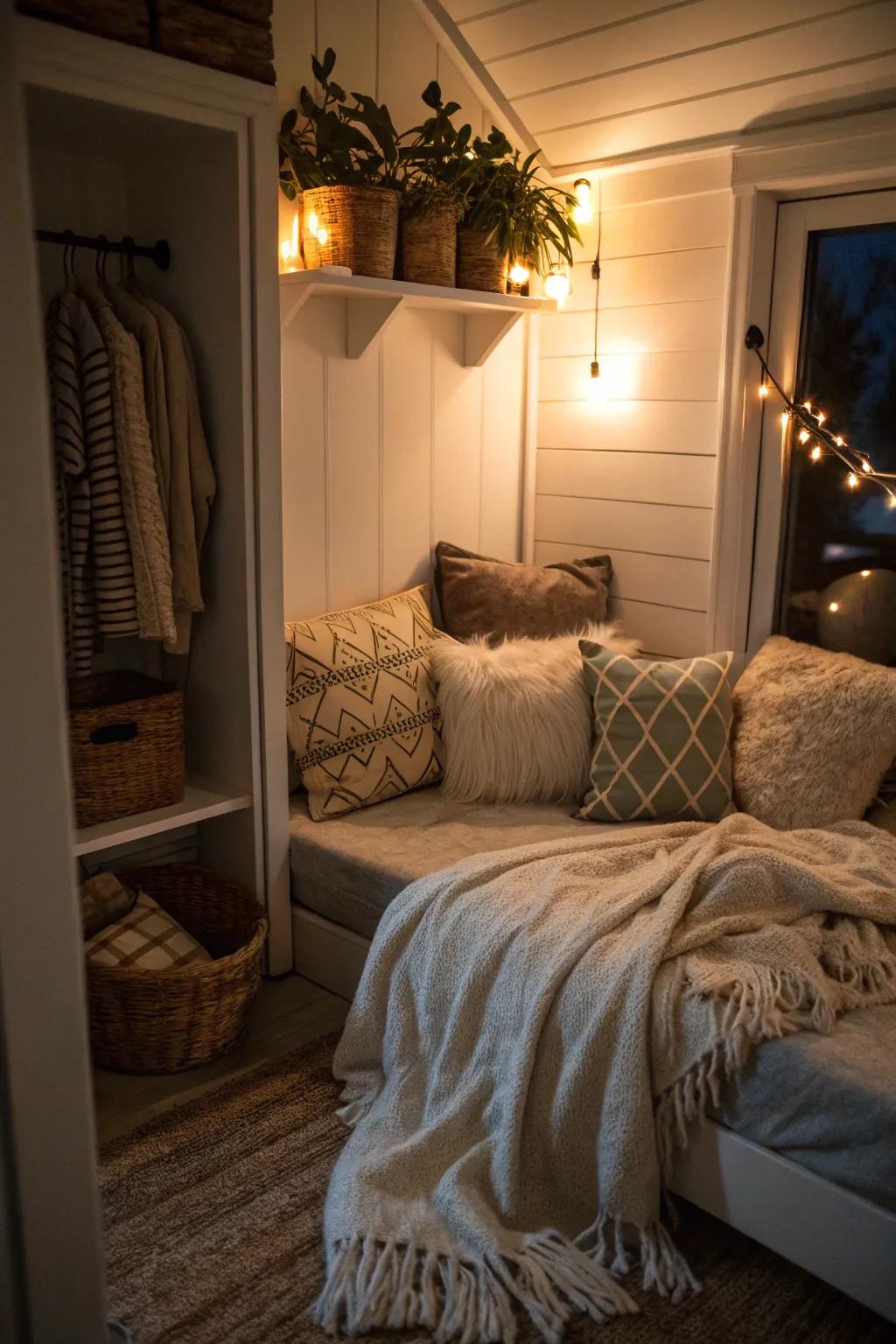 A cozy nook for relaxation brings tranquility to your home.