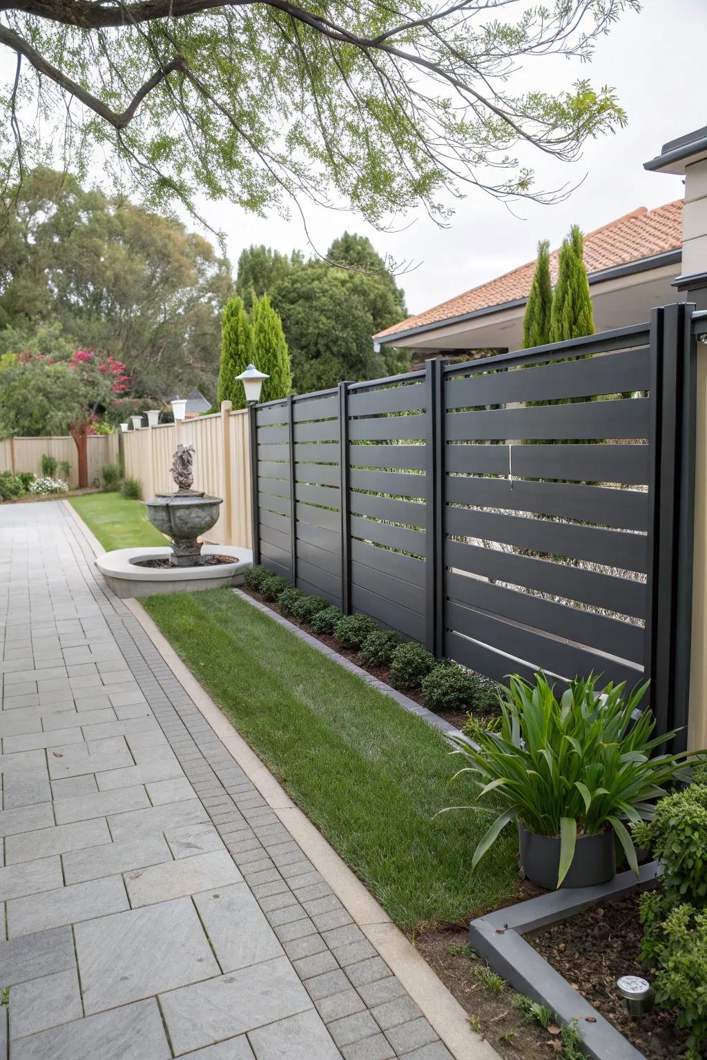 Sleek metal panels add a contemporary touch to any home.