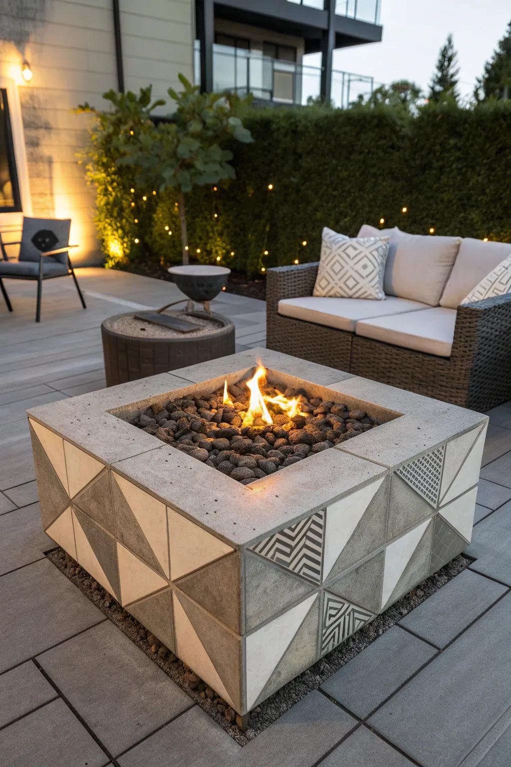 Geometric elegance in your backyard design.