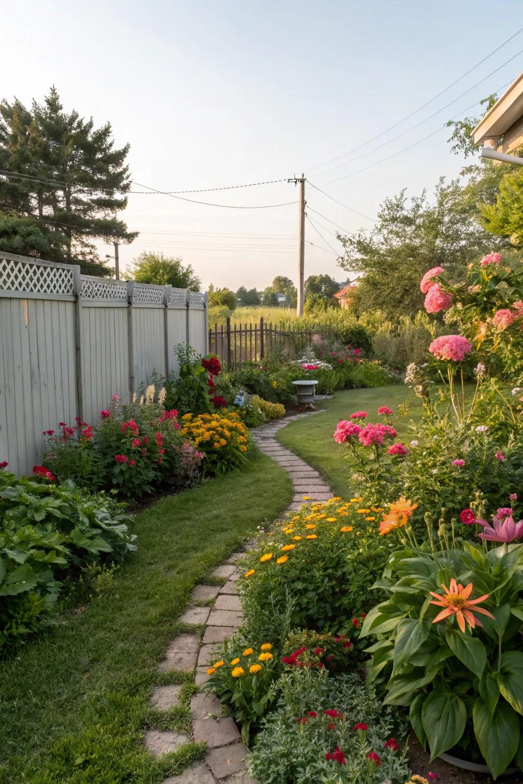 A lush landscape with diverse plants and vibrant colors.