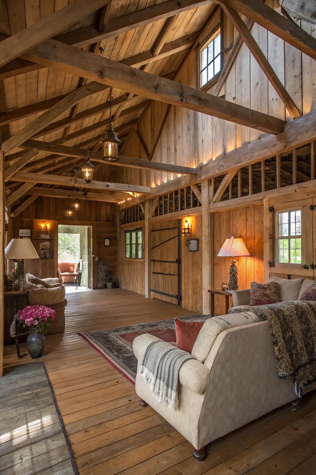 An old barn beautifully transformed into a welcoming guest house.