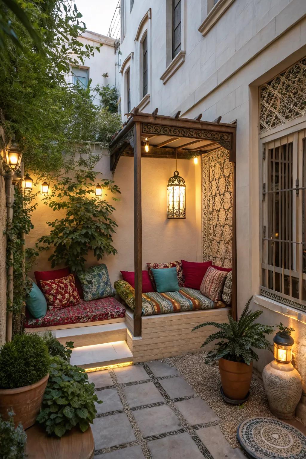 A cozy seating nook perfect for morning coffee.