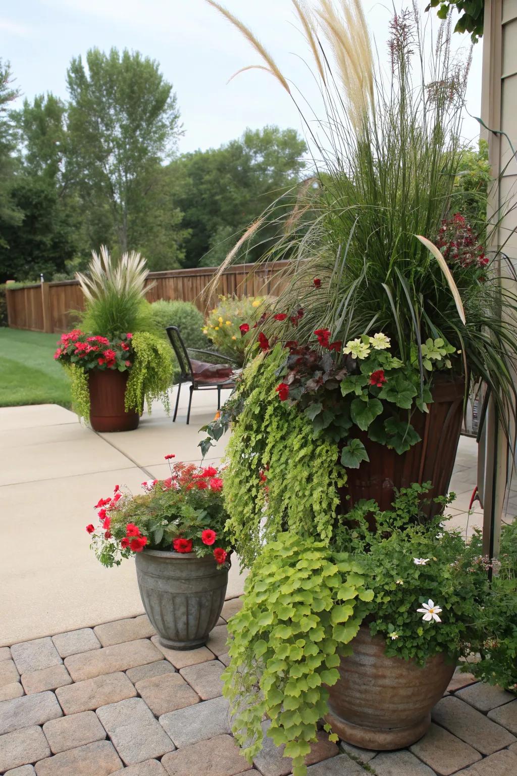 Layer your plants for a dynamic look.