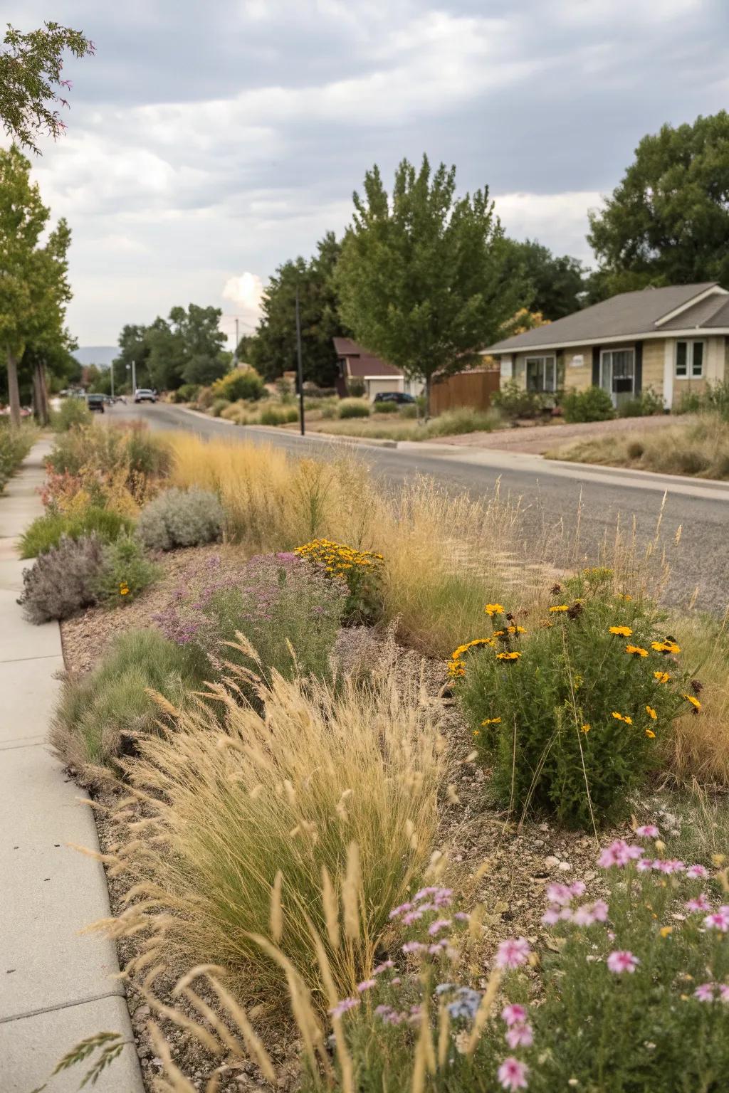 Drought-tolerant plants bring beauty and sustainability to your park strip.