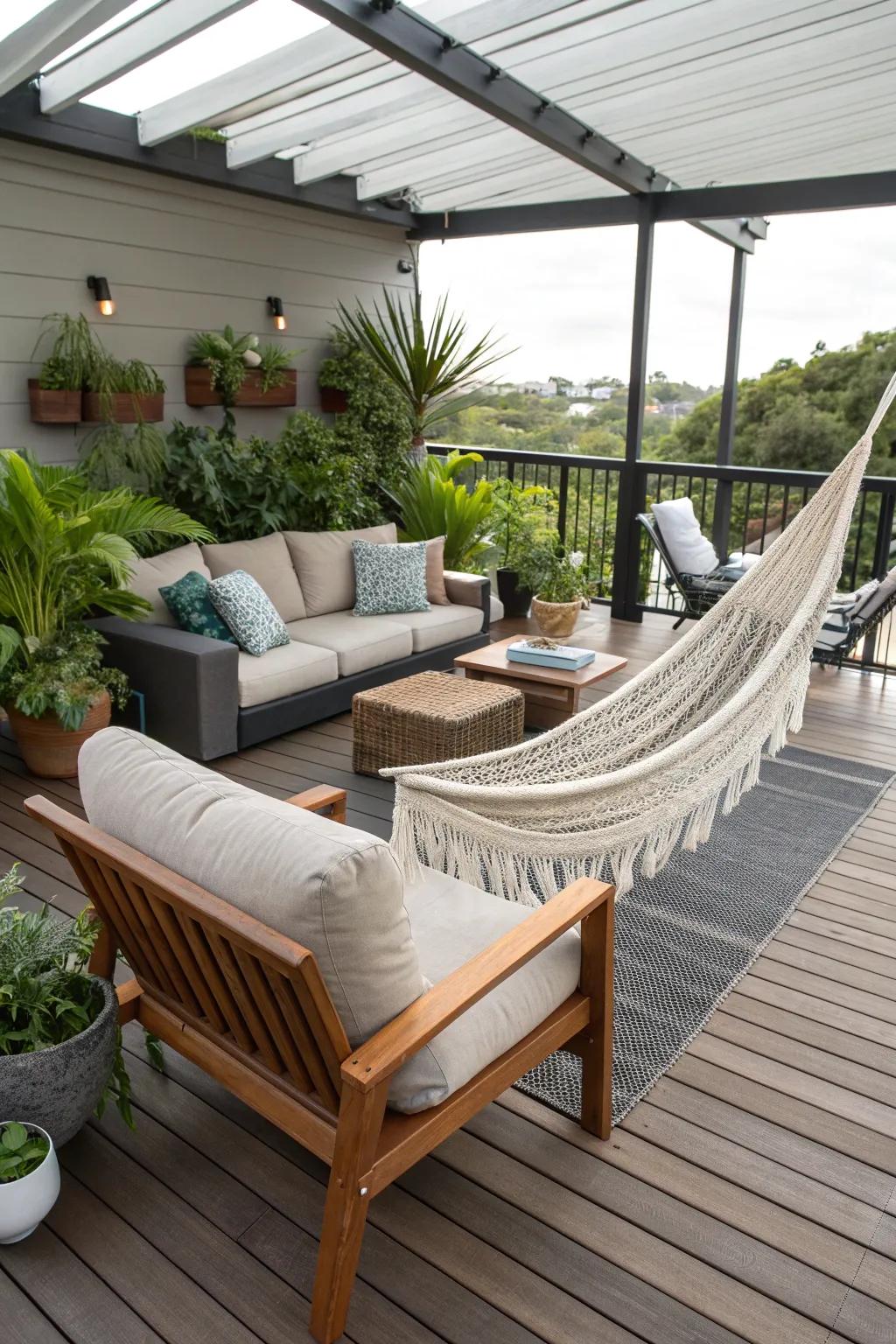 A variety of seating options creates a welcoming atmosphere for guests.