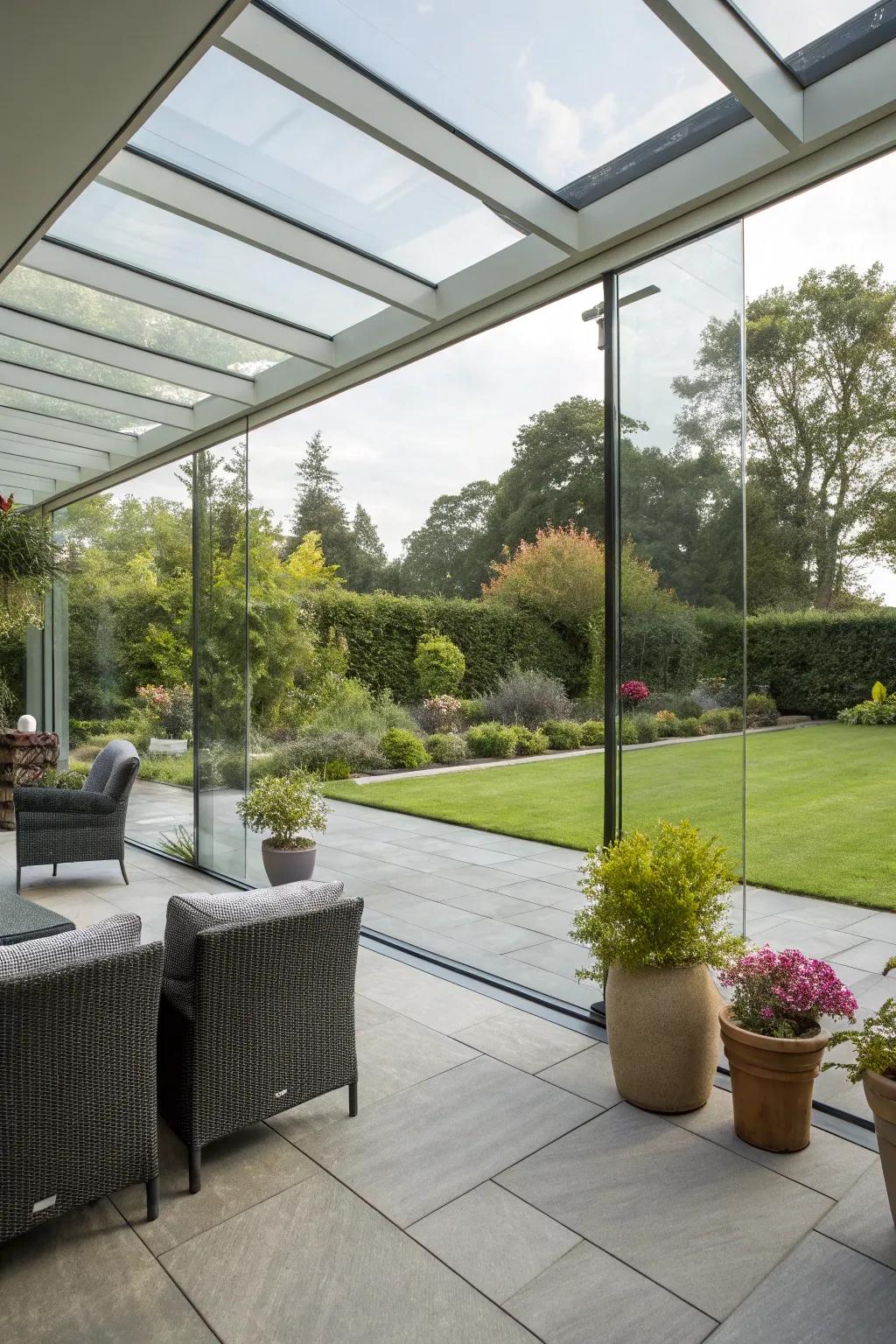 Sleek and stylish: Glass panels that preserve your view