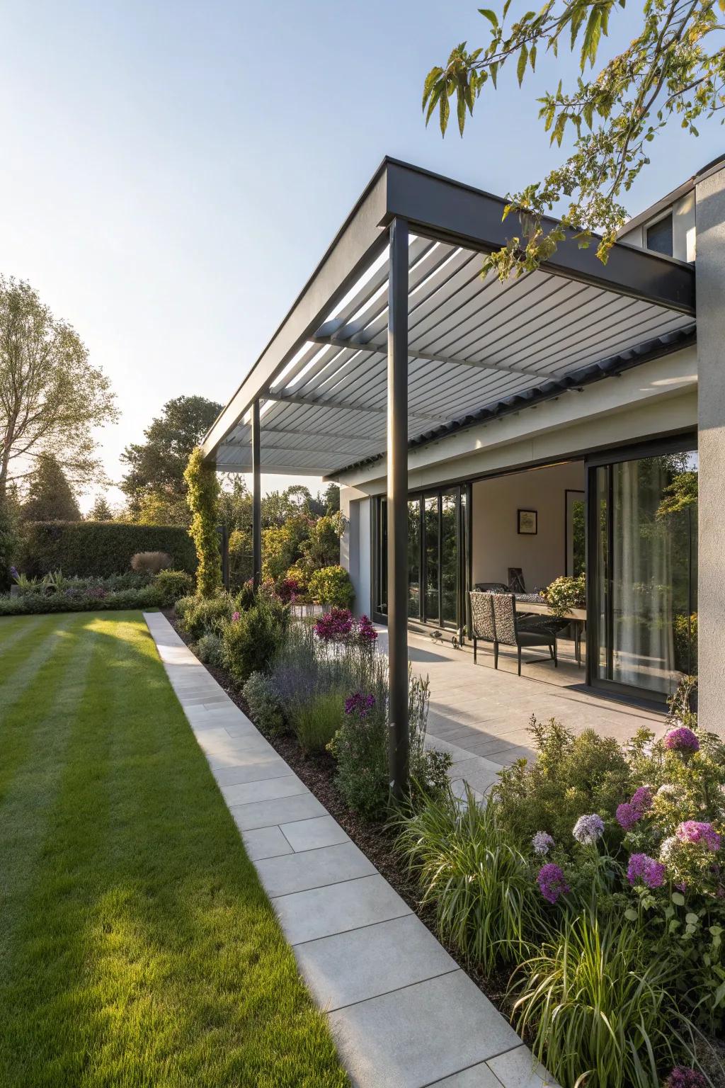 Seamless gutter integration for a flawless outdoor look.