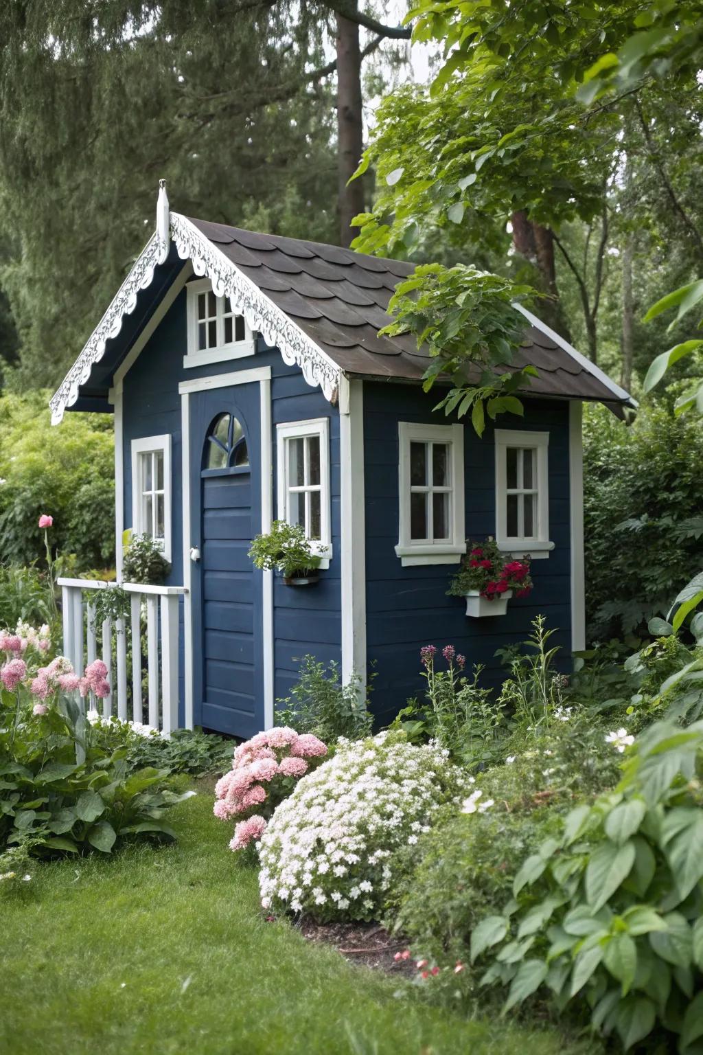 Bold blues can create a striking contrast against your garden greenery.