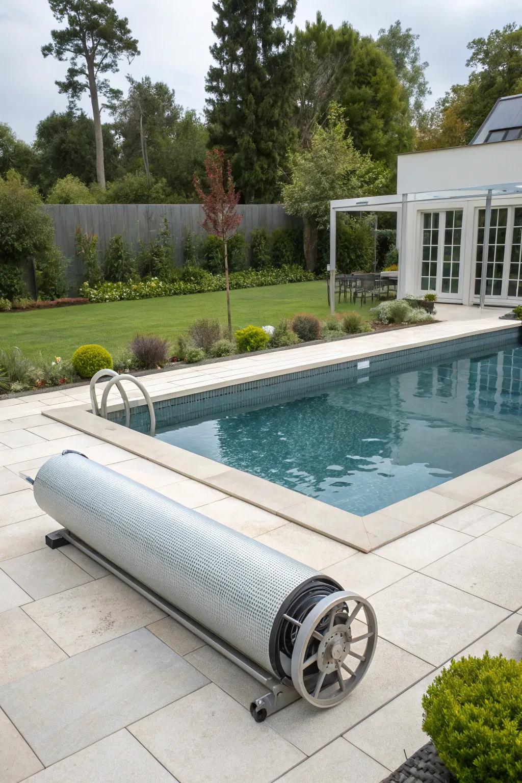 A reel system makes storing your pool cover a breeze.