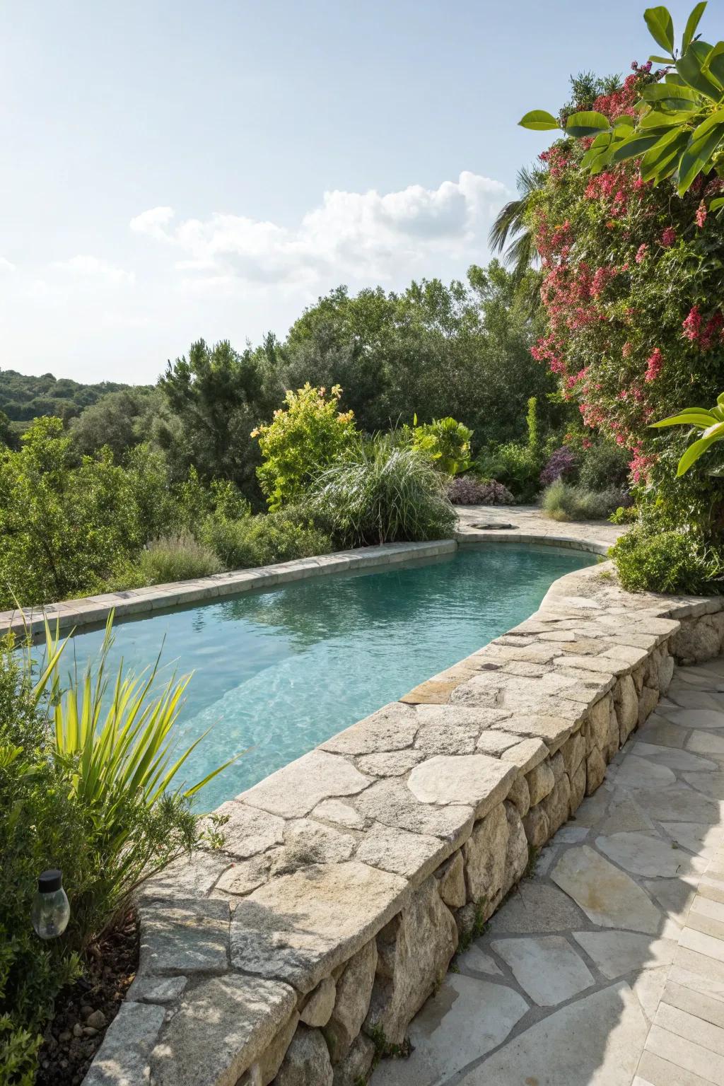 Natural stone adds timeless elegance to your pool.