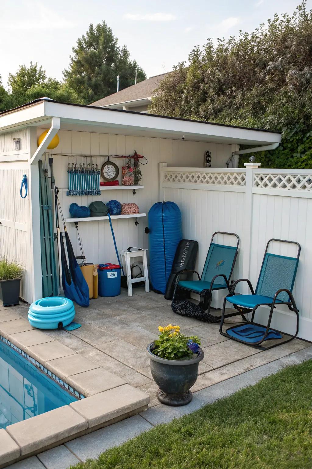 Corner configurations offer a smart solution for compact pool equipment setups.