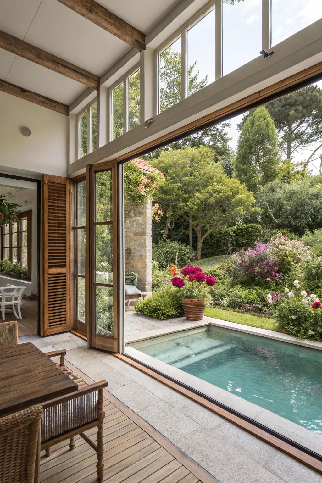 Breathe in the light with open, airy spaces.