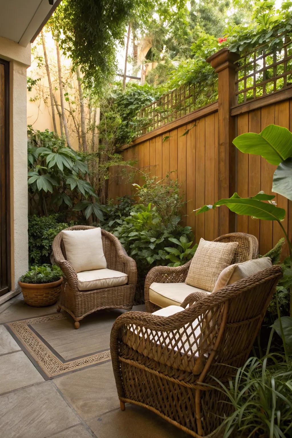 Create a cozy corner with comfortable seating.