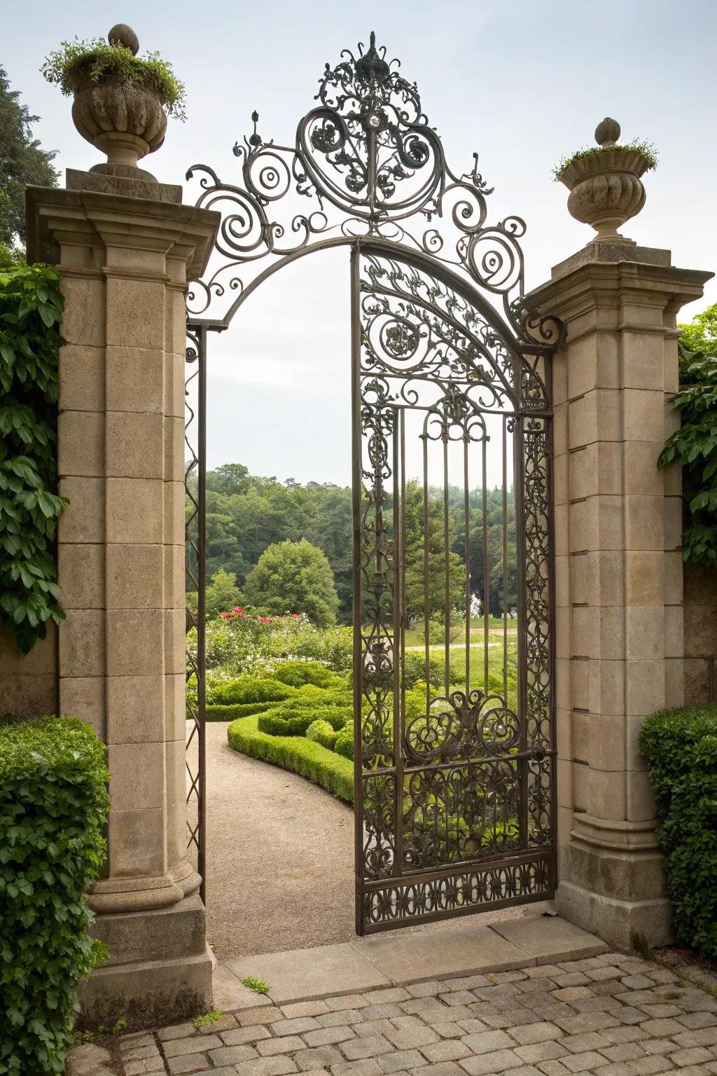A decorative metal gate can instantly elevate your entrance with elegance and security.