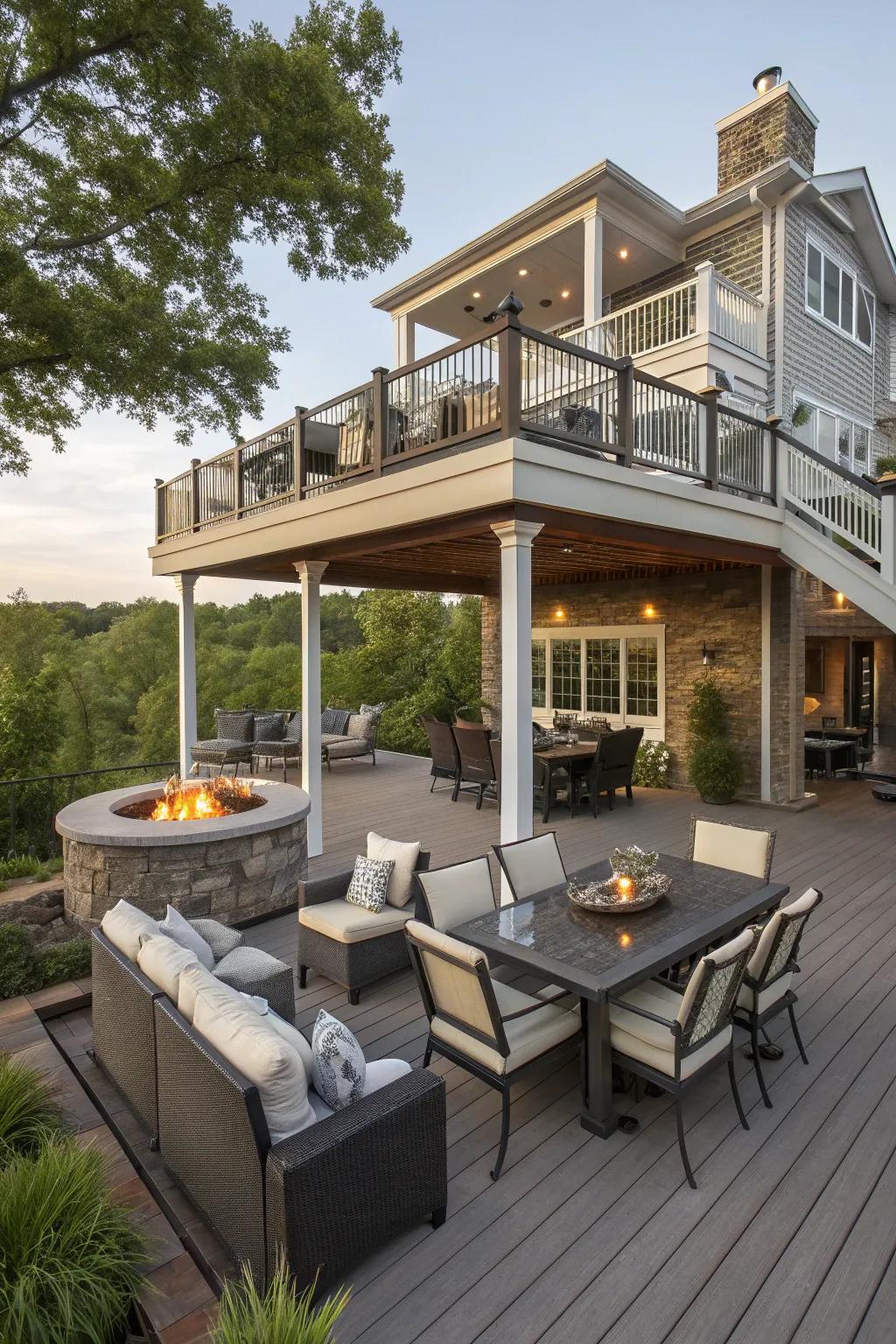 Maximize your outdoor space with a multi-level deck design.