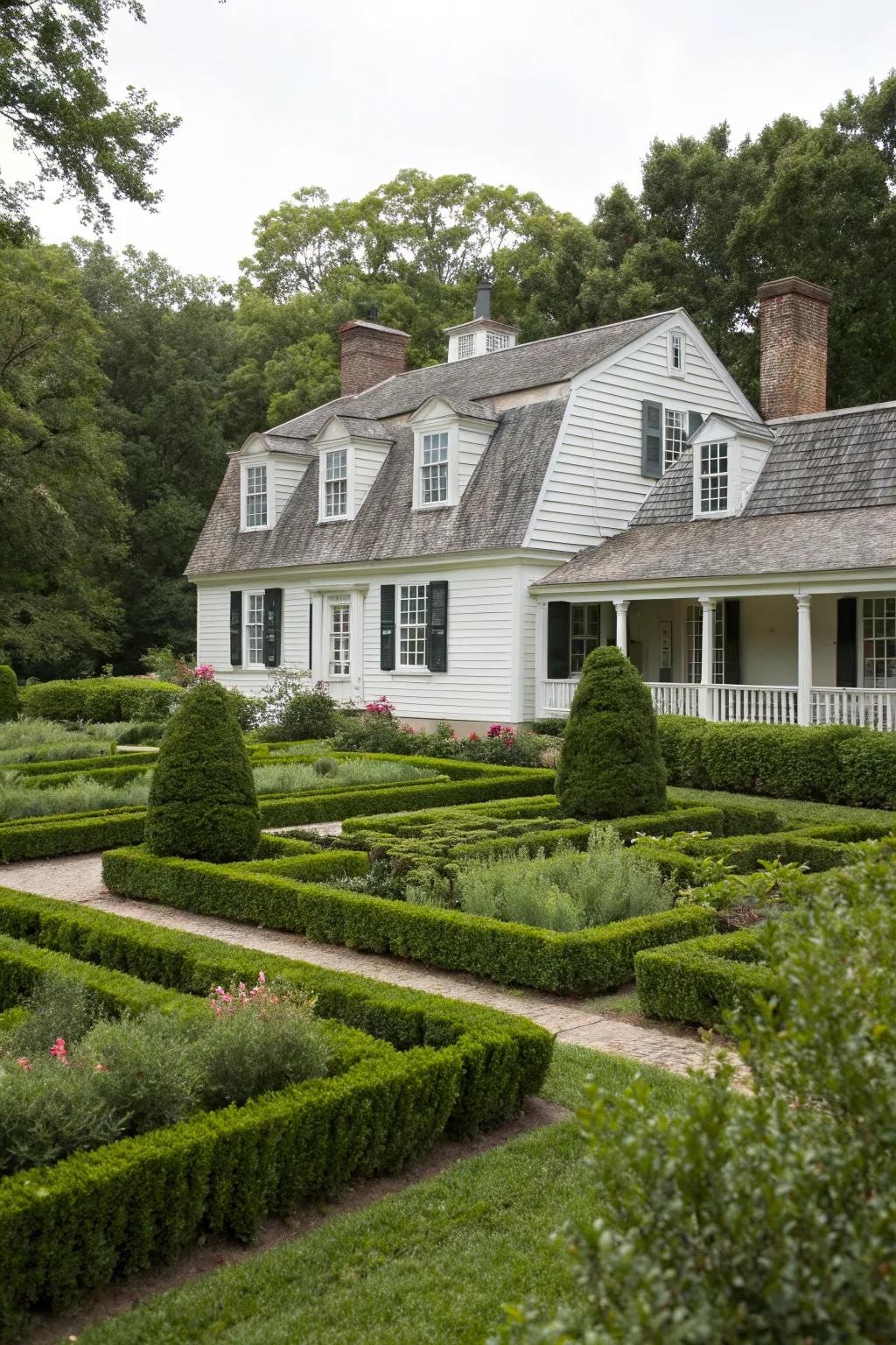 Timeless elegance with a classic gray roof.