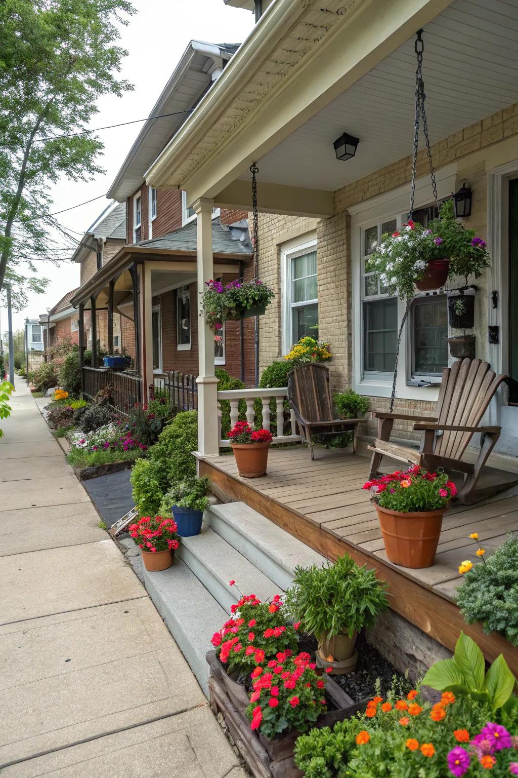 Lush greenery can instantly elevate the appeal of your porch.