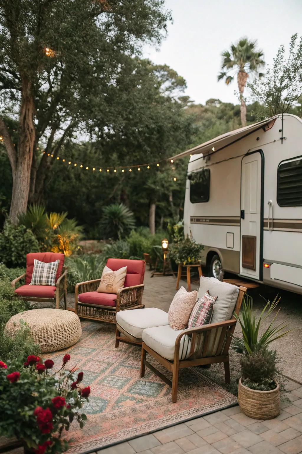 A cozy seating area invites relaxation and conversation.