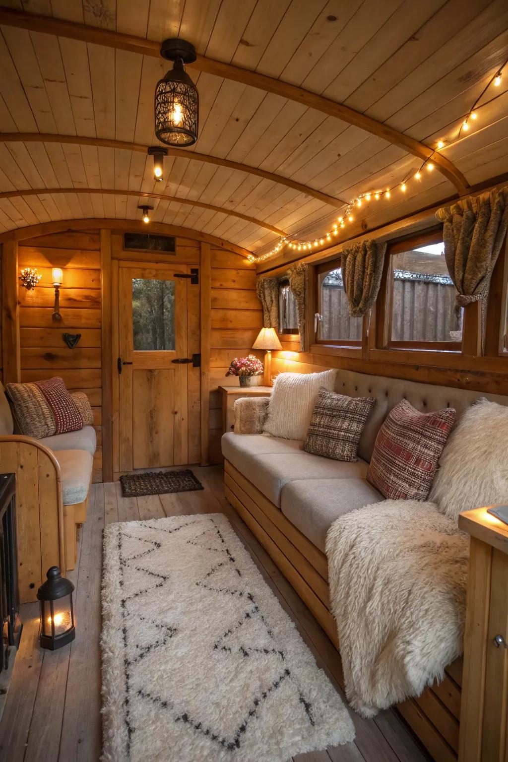 Warm and inviting interiors with wooden finishes