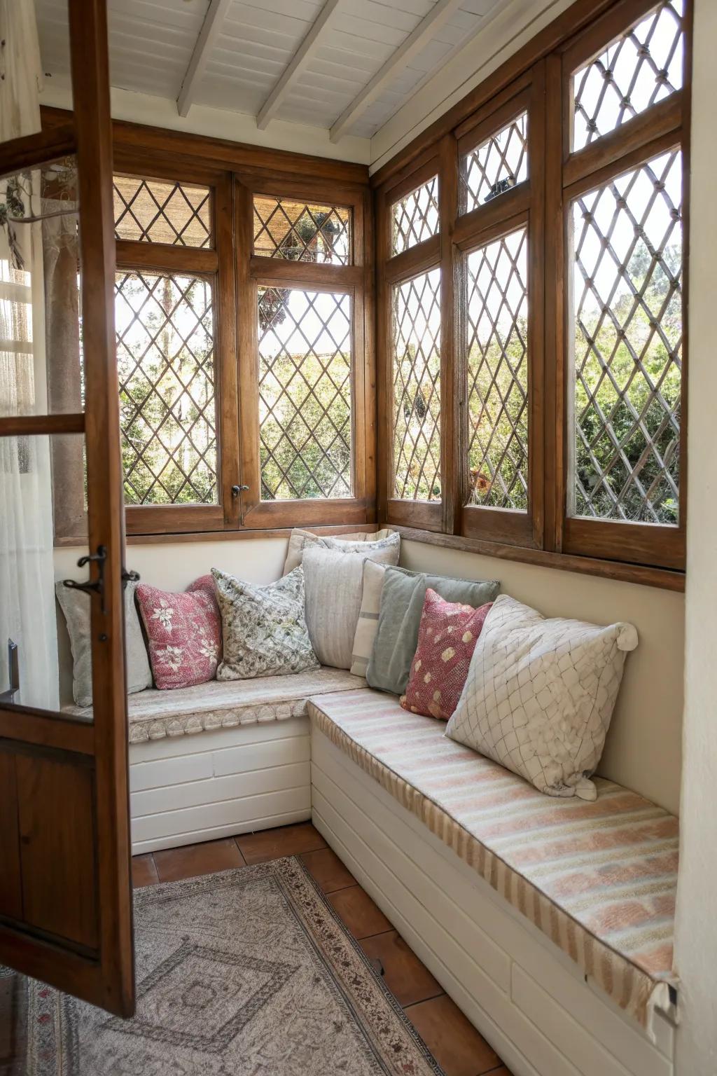 Corner seating arrangement perfect for cozy gatherings.