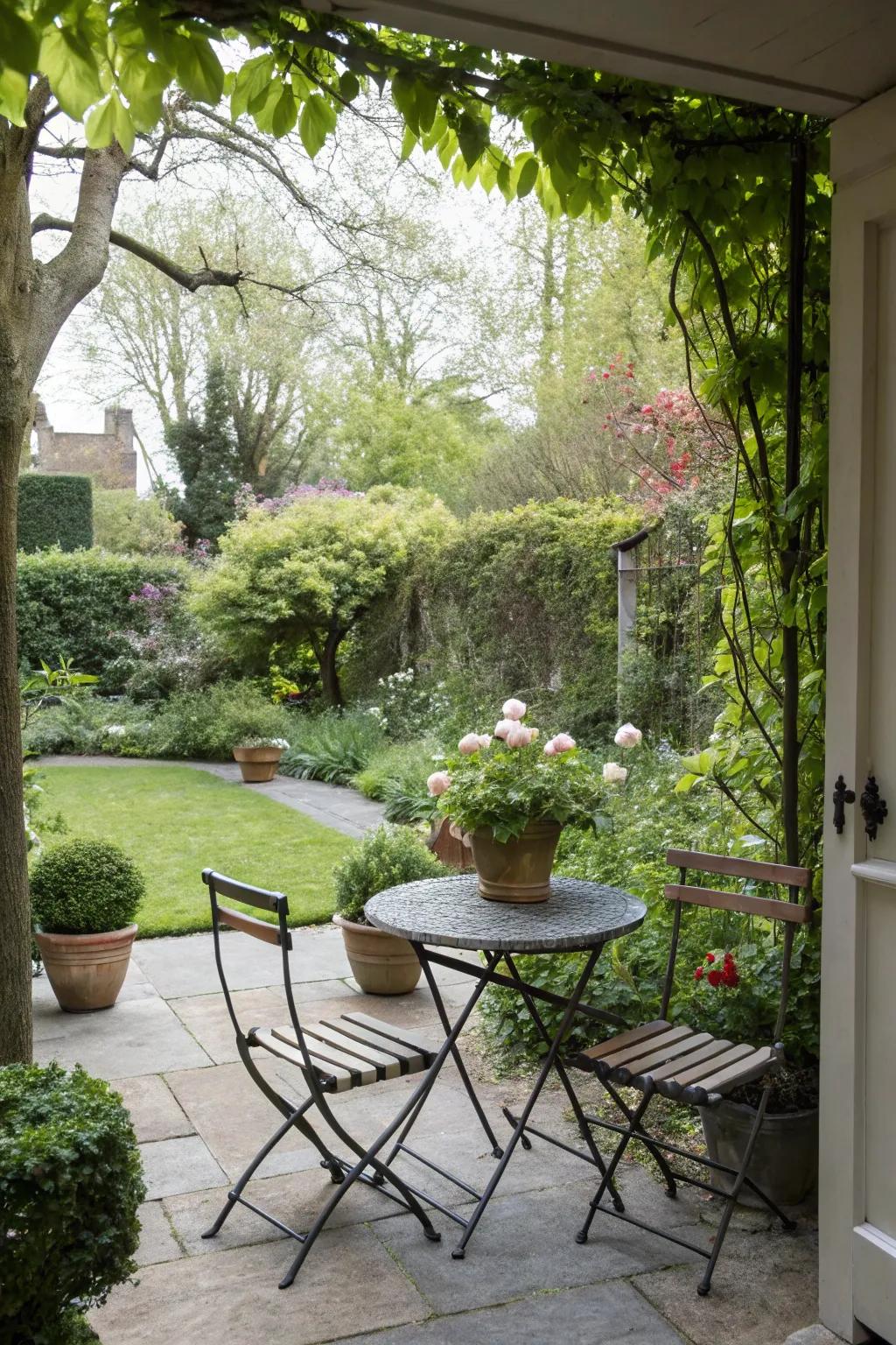 A cozy nook for enjoying quiet moments in your garden.