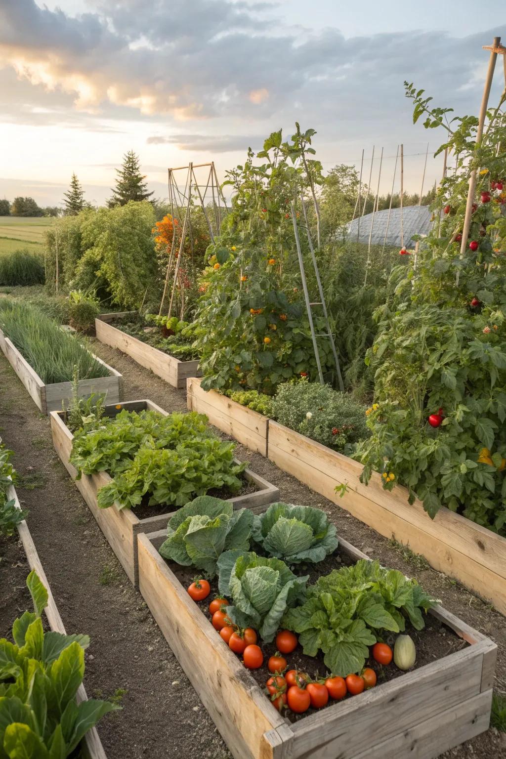 Raised beds are perfect for organizing and maximizing small garden spaces.